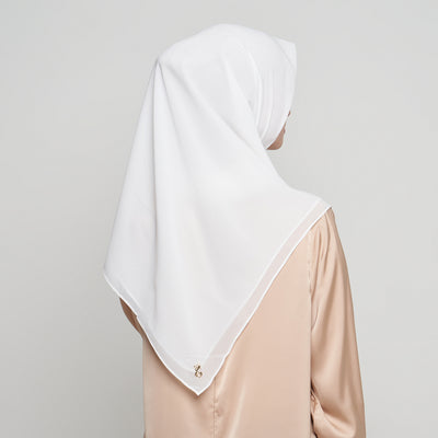 Zura Square Scarf - Broken White