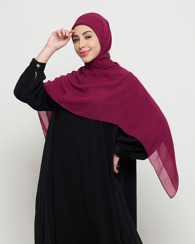 Zura Syar’i Square Scarf - Burgundy