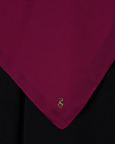 Zura Syar’i Square Scarf - Burgundy