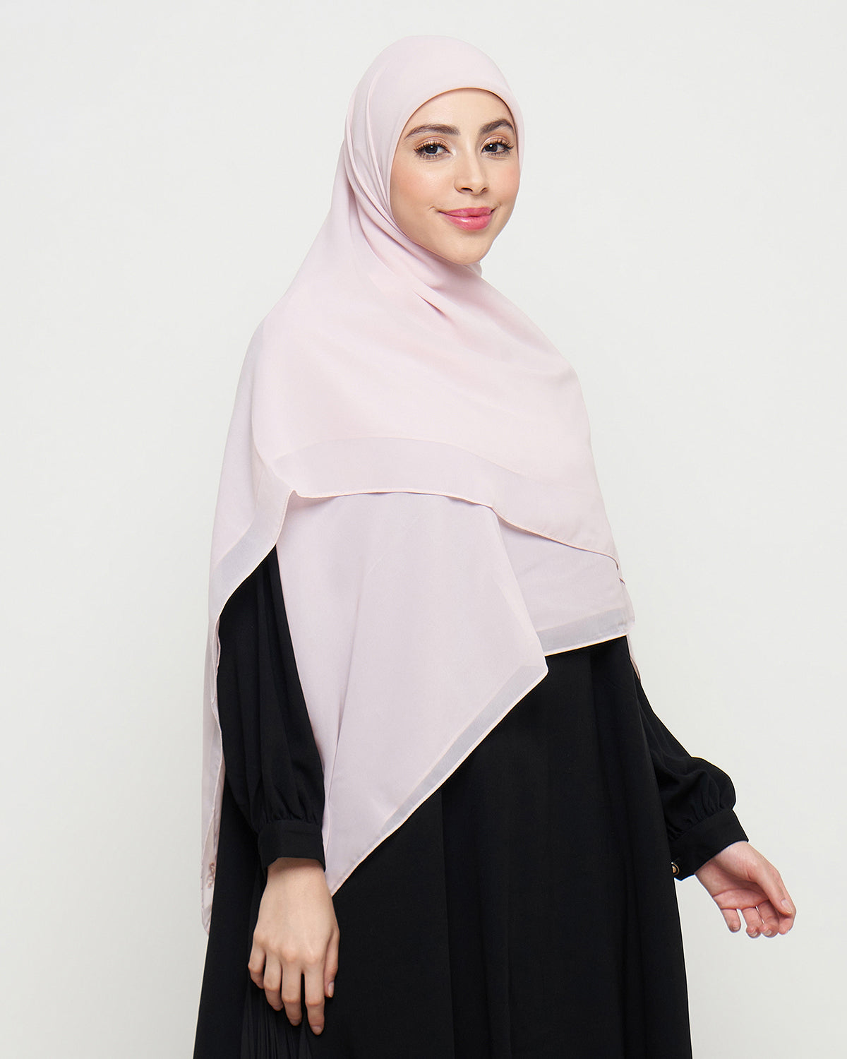 Zura Syar’i Square Scarf - Baby Pink