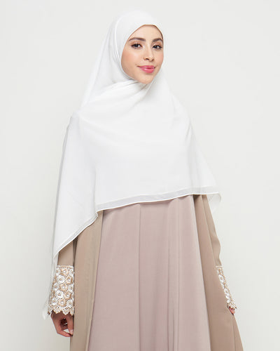 Zura Syar’i Square Scarf - Broken White