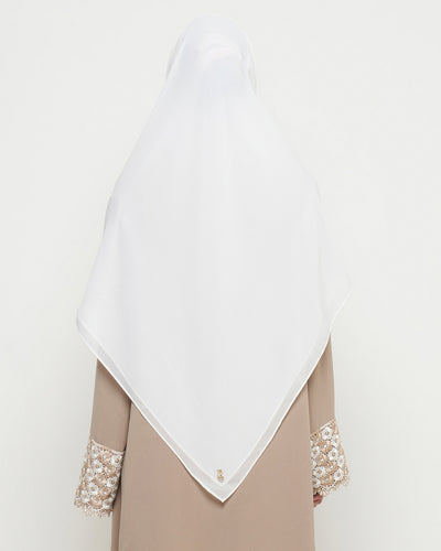 Zura Syar’i Square Scarf - Broken White