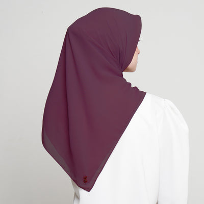 Zura Square Scarf - Burgundy