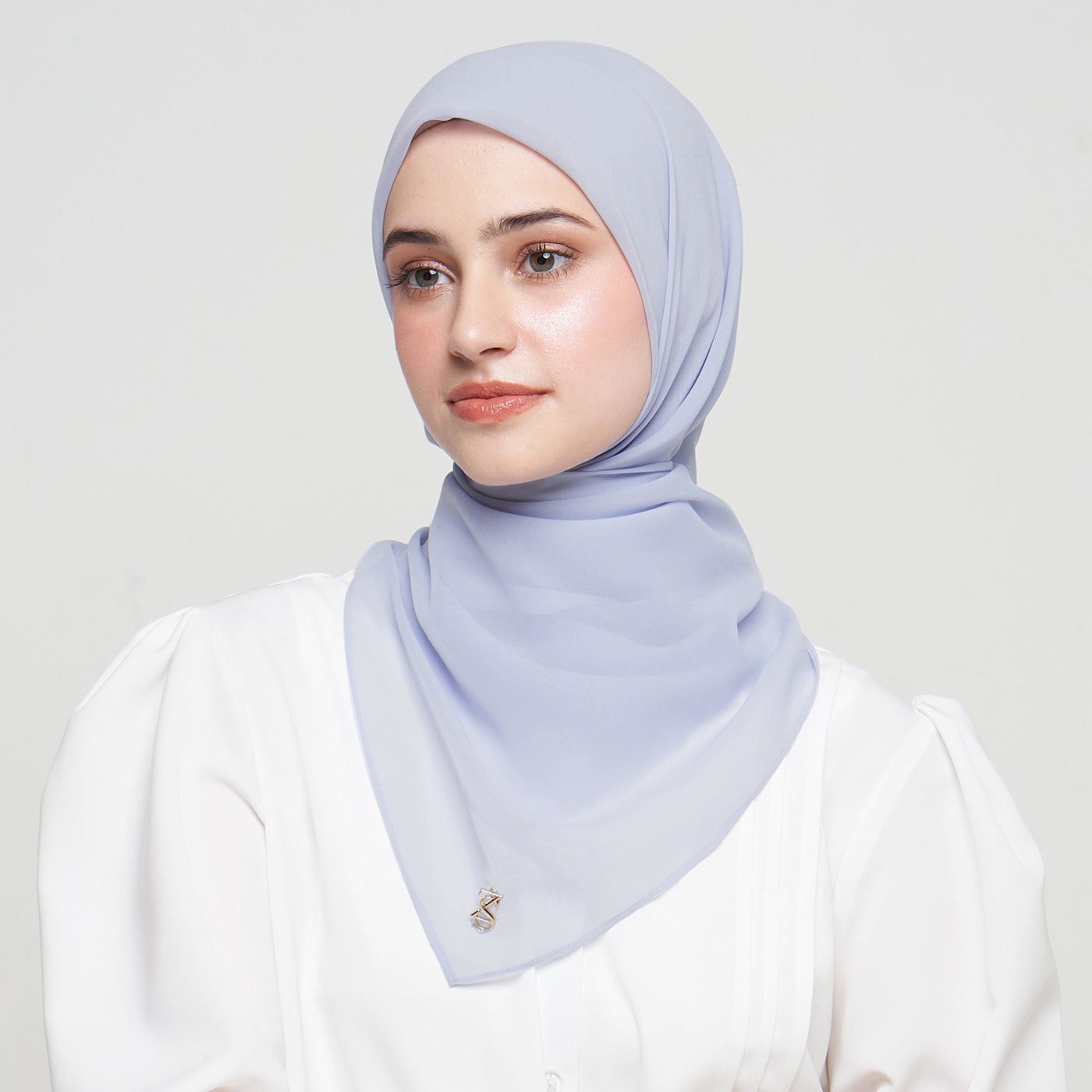 Zura Square Scarf - Cloud Blue