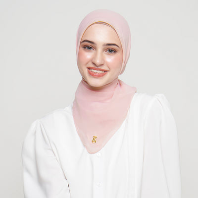 Zura Square Scarf - Baby Pink