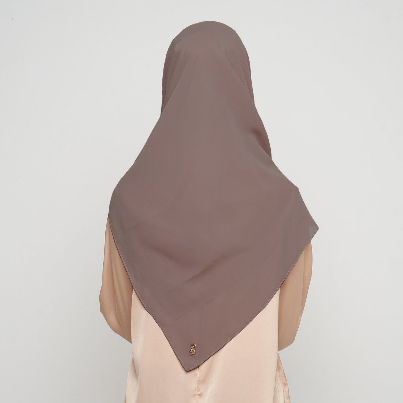 Zura Square Scarf - Ash Brown