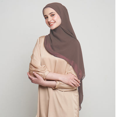 Zura Square Scarf - Ash Brown