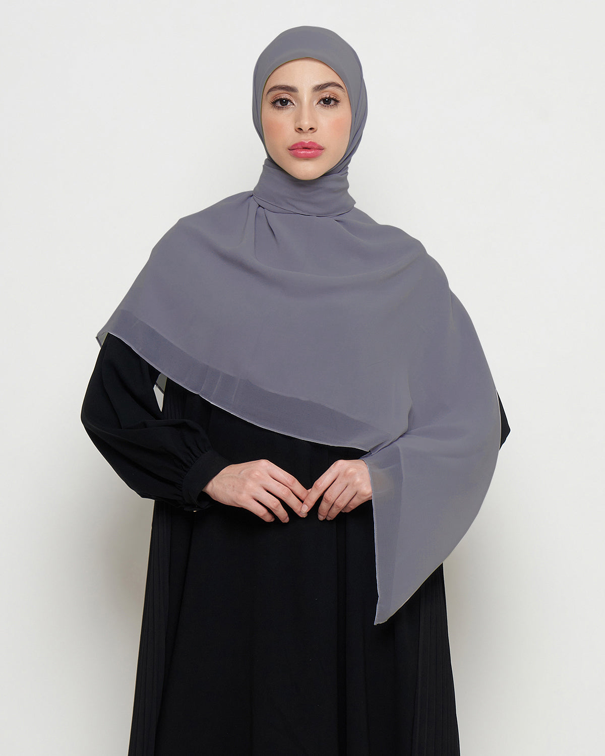 Zura Syar’i Square Scarf - Dark Grey