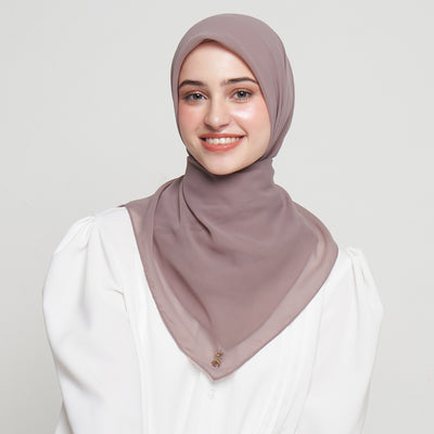 Zura Square Scarf - Mauve