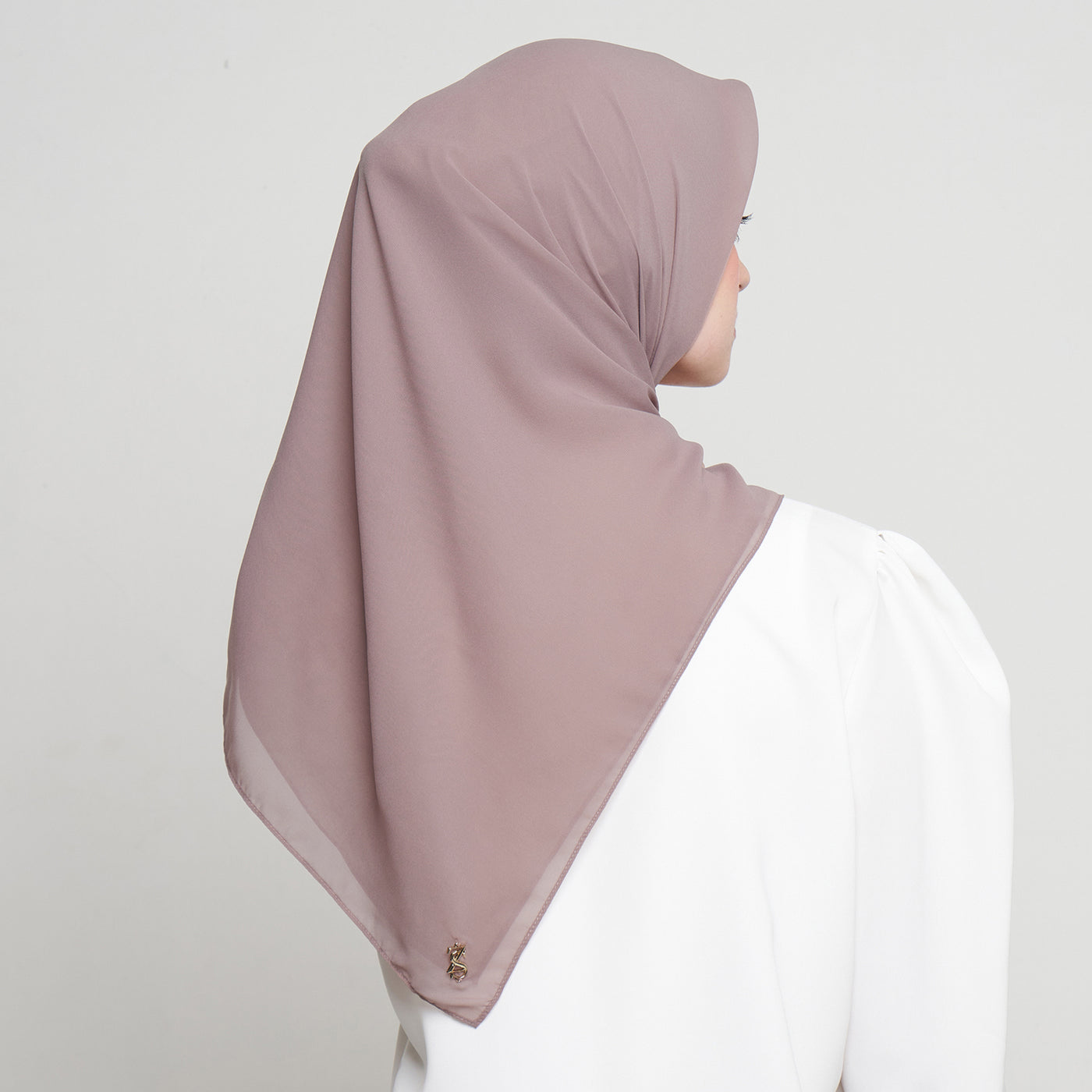 Zura Square Scarf - Mauve