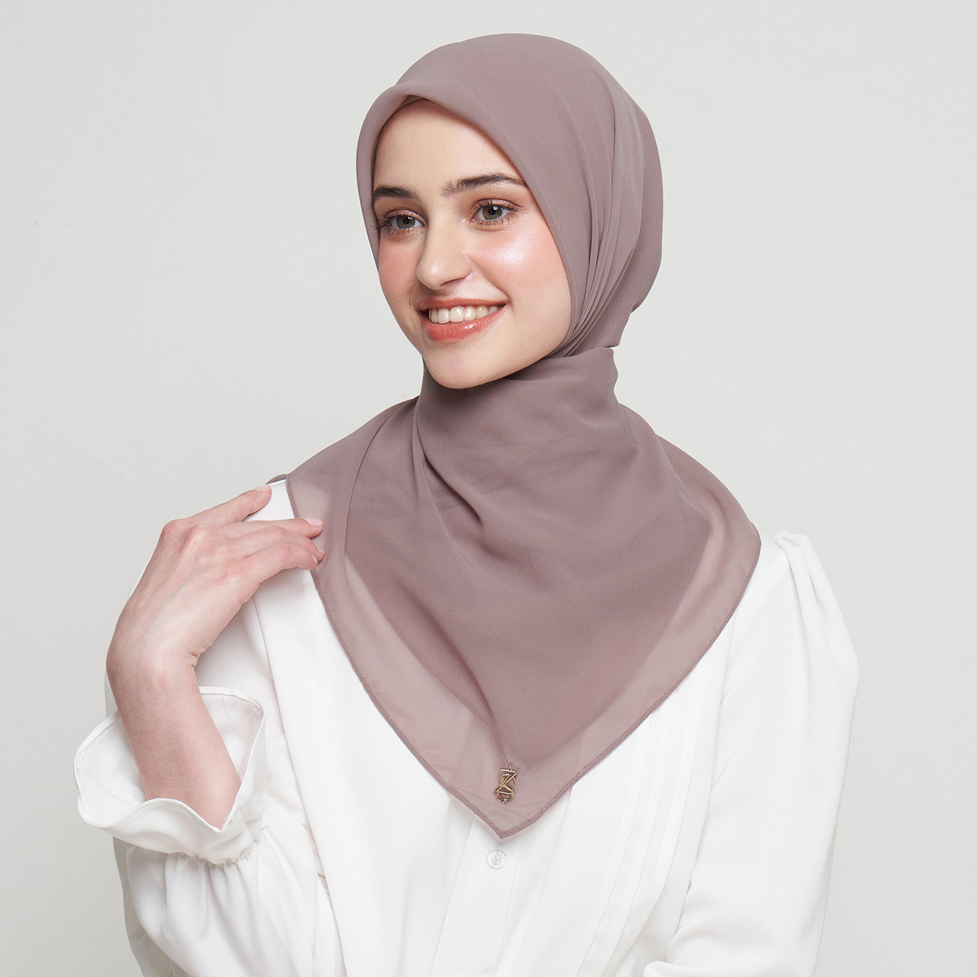 Zura Square Scarf - Mauve