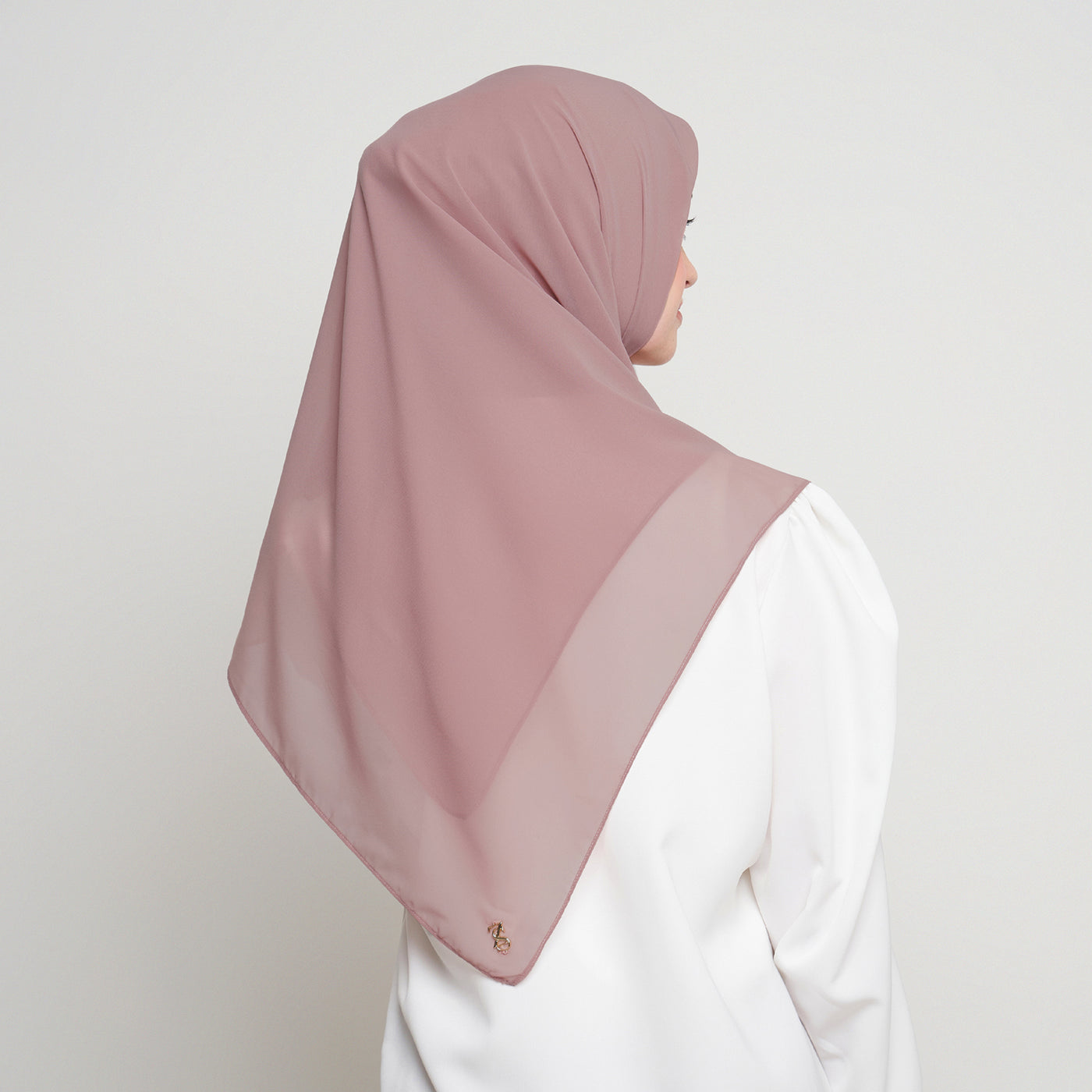 Zura Square Scarf - Dusty Pink