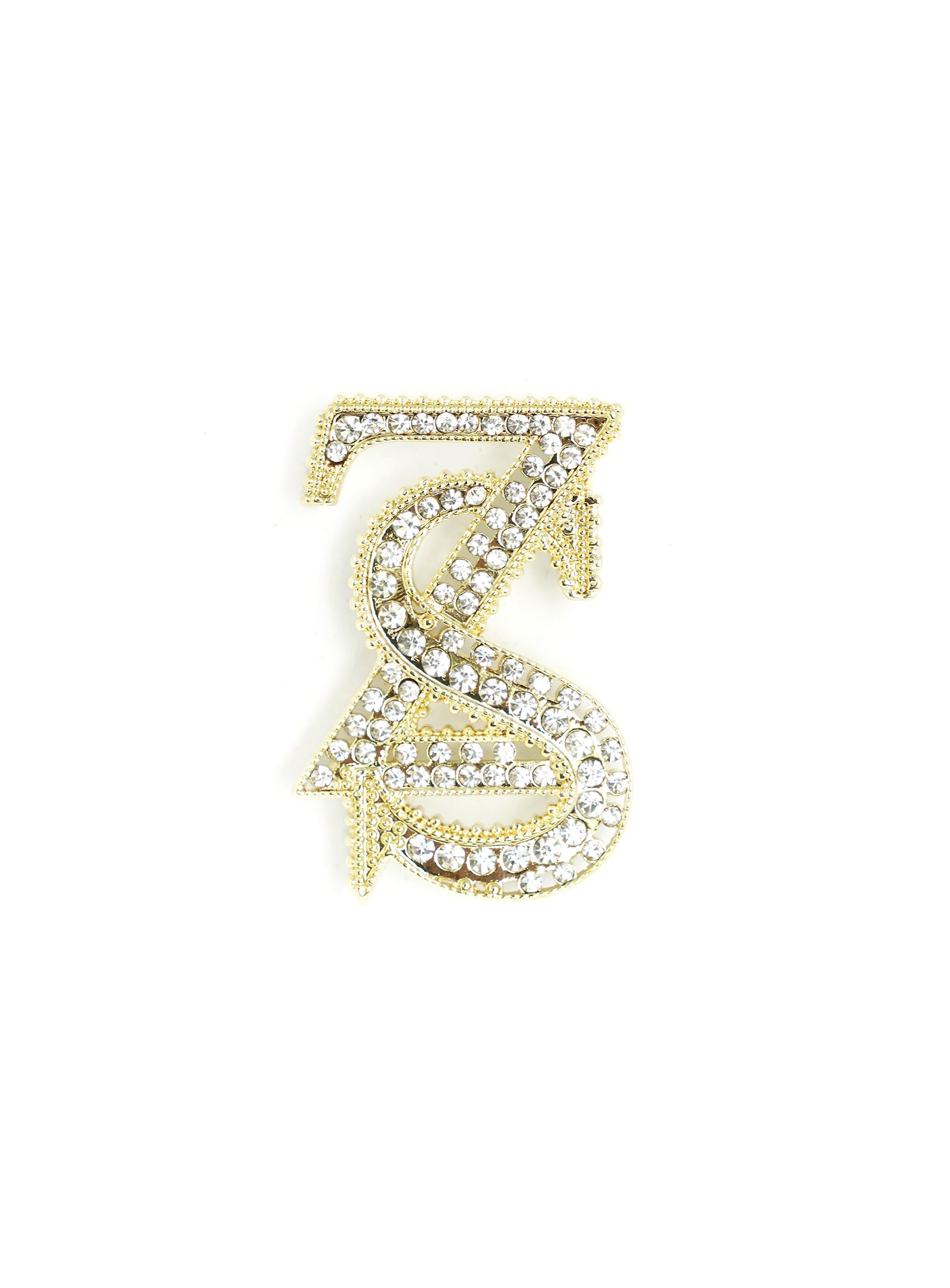 ZS Infinity Brooch - Crystal Gold