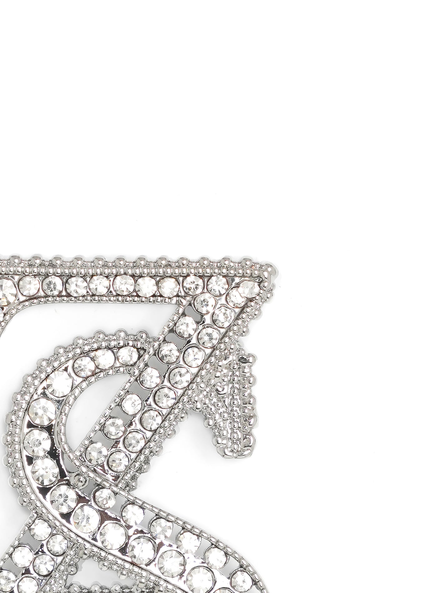 ZS Infinity Brooch - Crystal White Gold