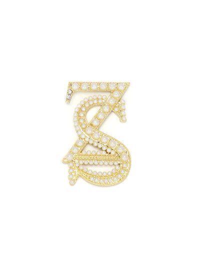 ZS Infinity Brooch - Pearl Gold