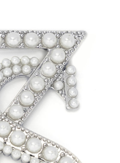 ZS Infinity Brooch - Pearl Silver